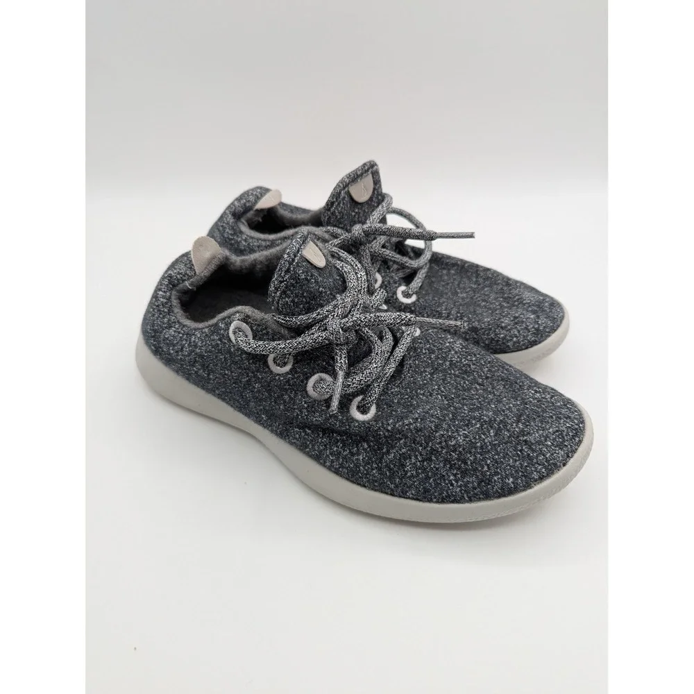 Allbirds Wool Runners Charcoal Grey Knit Lace Up Sneakers‎ Women's US W9